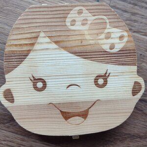 Milk Teeth Box Wooden Tooth Storage Box Organizer For Kids Baby Girl Tooth Box